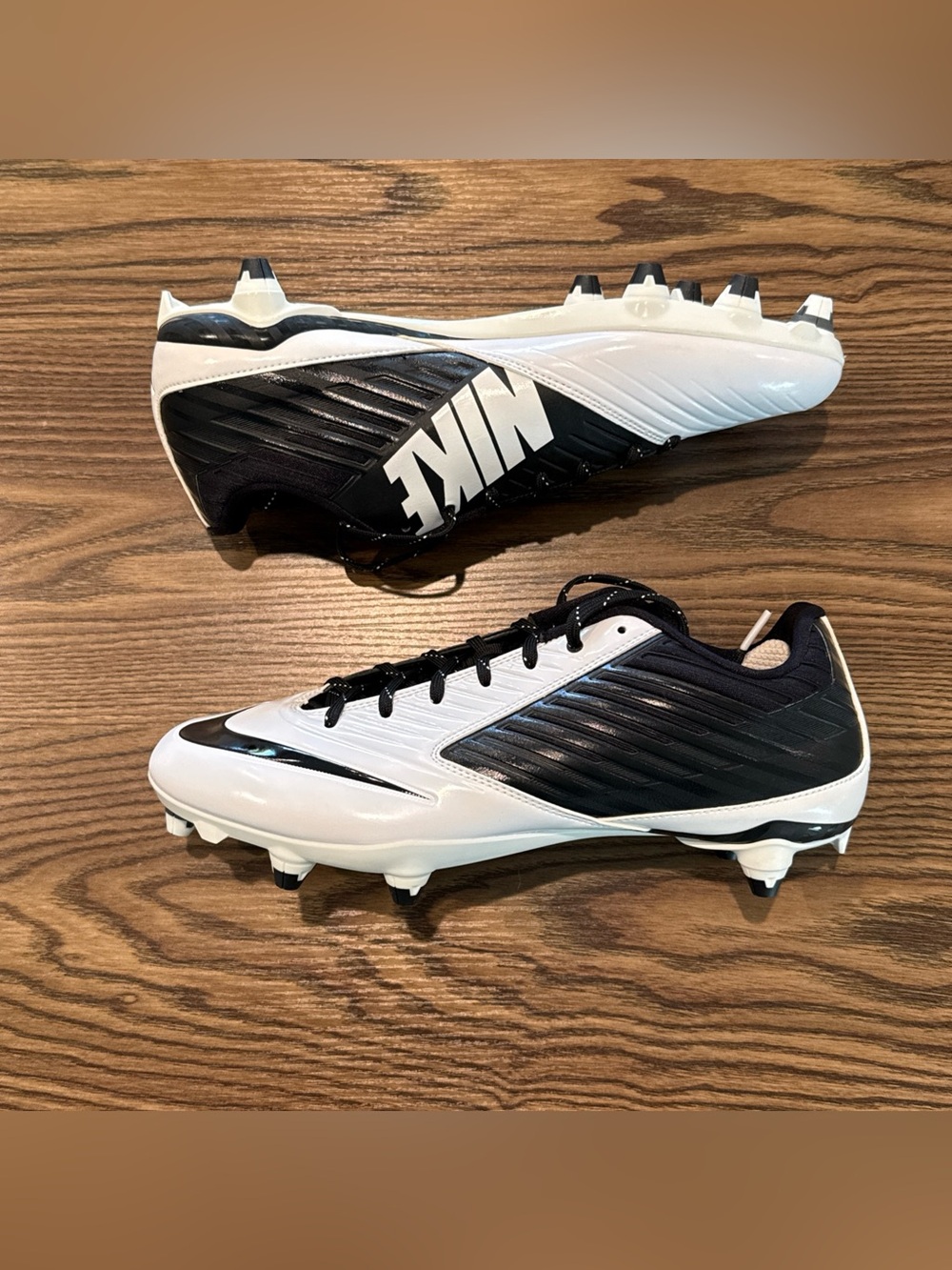 Size 10 Nike Vapor Speed Low Detachable Football Cleats White/Black 643160-001
